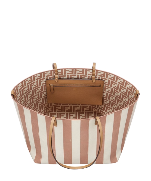 Reversible leather striped bag | Emporium