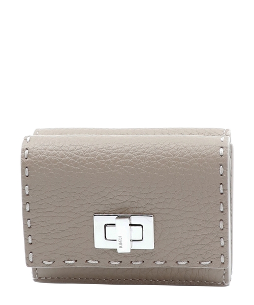 Loqo detallı dəri portmone