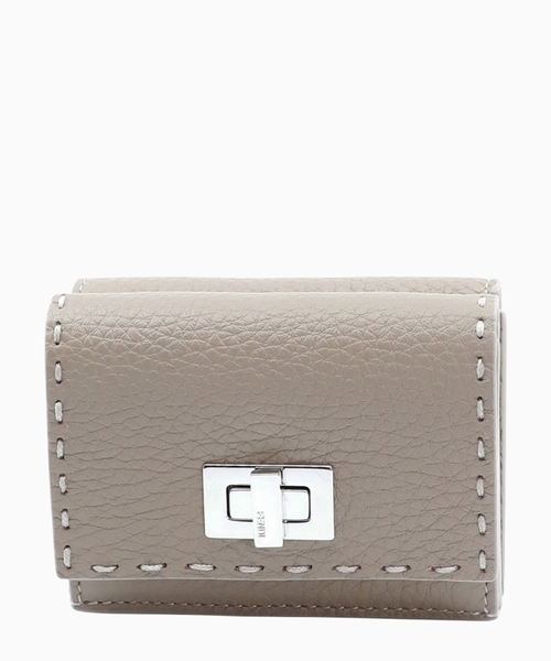 Logo leather wallet