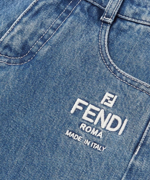 Logo embroidered straight-fit jeans | Emporium