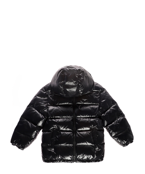Quilted design hooded jacket