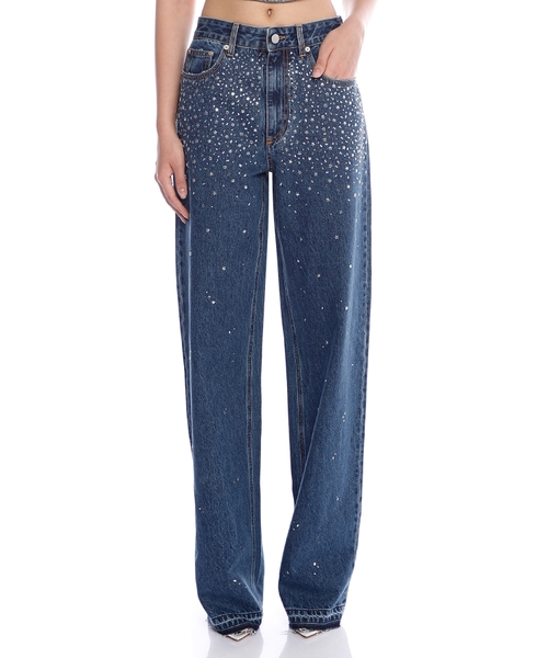 【Alessandra Rich】 Sequined mid-riseストレートパンツ Alessandra Rich】 Sequined mid-riseストレートパンツ
