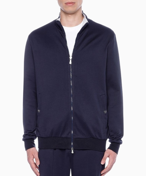 Long sleeve cardigan with zip fastening