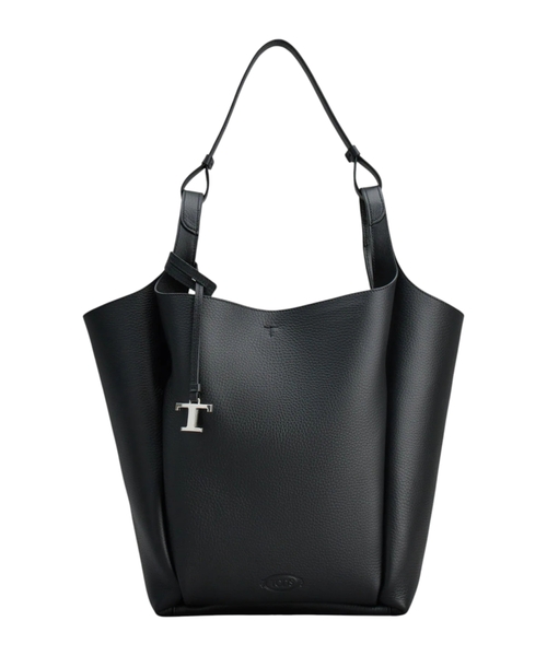 Средняя кожаная сумка-бакет