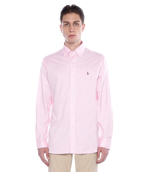 Хлопковая рубашка с вышивкой логотипа