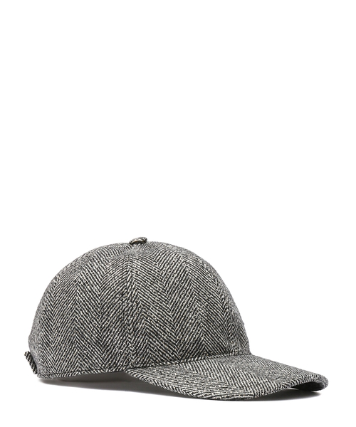 Wool baseball cap with pattern