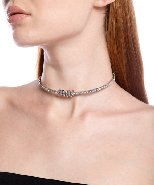 Miu miu crystal choker discount