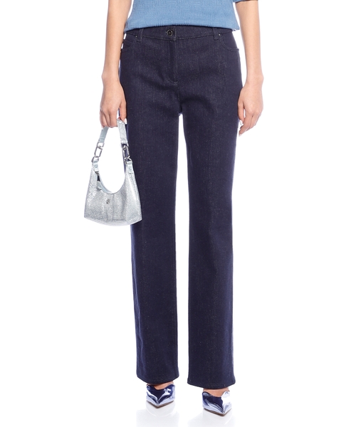 High-waist straight-fit jeans