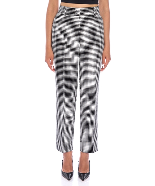 Checkered cropped trousers