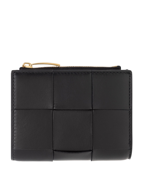 Woven leather wallet