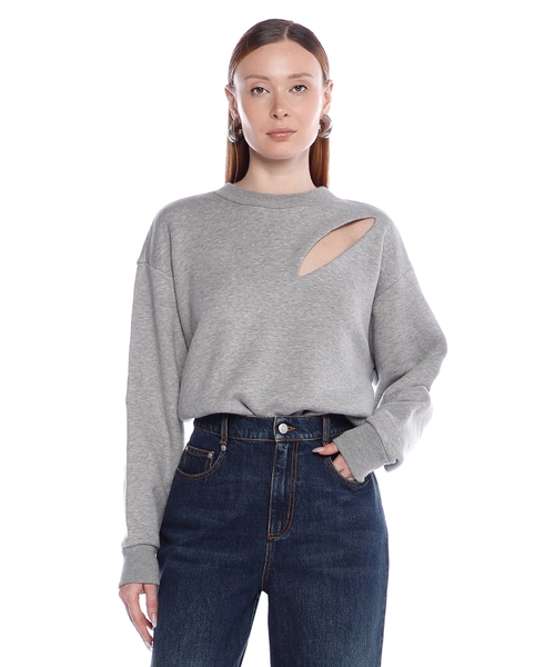 Logo embroidered oversized sweatshirt | Emporium