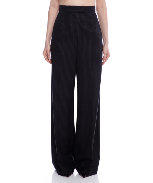 パンツ ALEXANDER MCQUEEN Pinstripe pants Gray 798018QJAEI Alexander McQueen Pinstripe Wool Trousers | Grey | FARFETCH