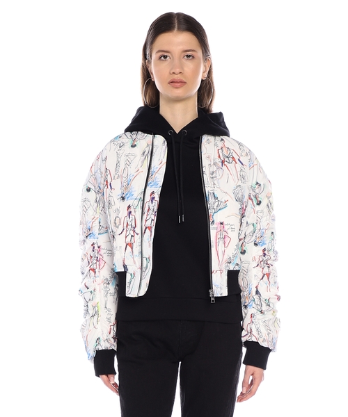 Укороченная куртка-бомбер