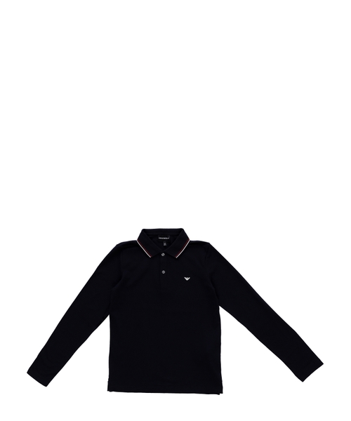 Black polo with logo application