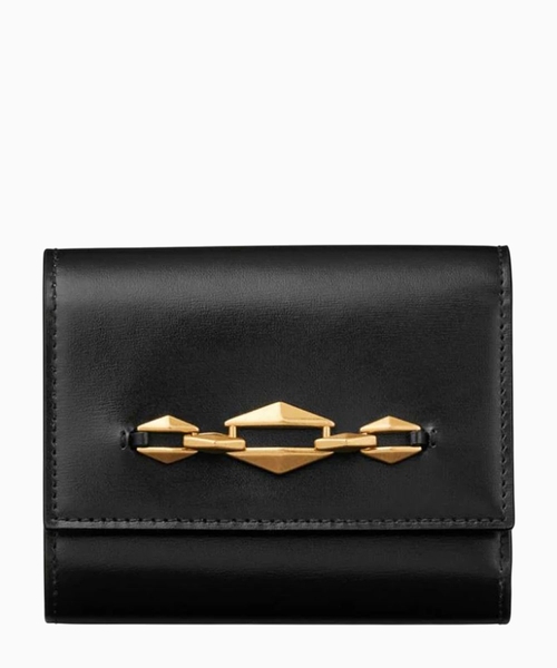 Marinda Diamond-Chain leather wallet