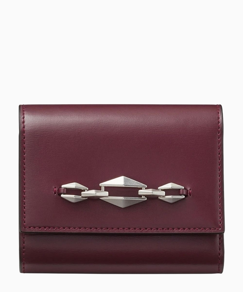 Marinda Diamond-Chain leather wallet