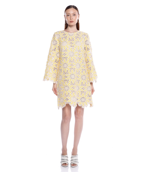 laubeblanc Pin-tuck Lace Mini Dress