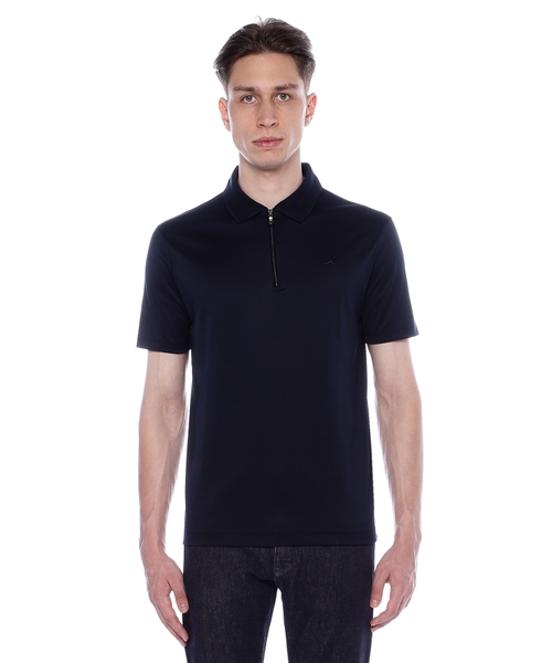 Long sleeve polo with zipped collar