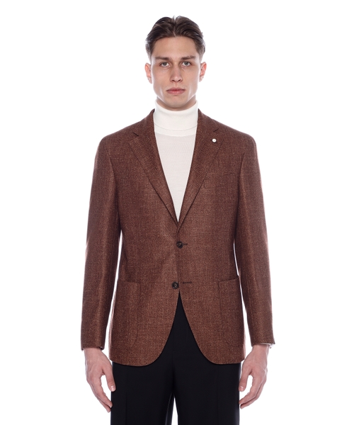 Straight-fit wool blazer