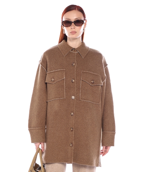 Шерстяной кардиган с классическим воротником