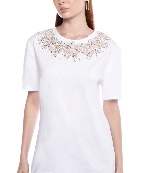 T-shirt with lace and crystals | Emporium