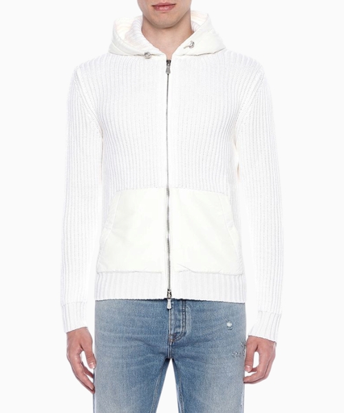 Cardigan with zip fastening