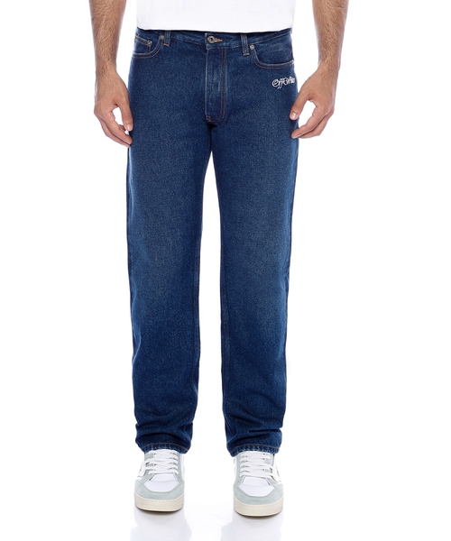 Straight-fit jeans with logo embroidery