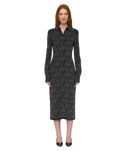 Shirt dress with micro studs