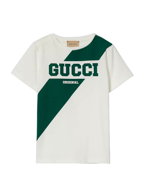 Tシャツ・カットソー GUCCI FW25 SHORT SLEEVES T-SHIRT (561651 XJGPI 9214) Logo Print T-shirt White – FOUR Kids