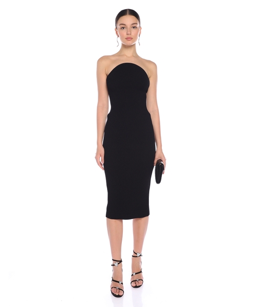 Ребристое платье миди