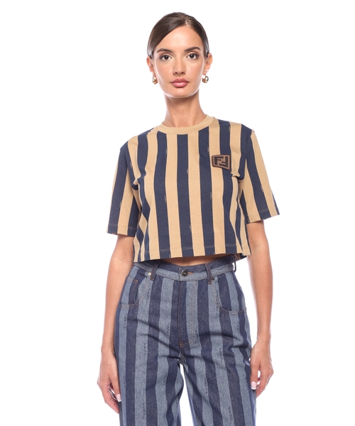 Полосатая футболка с логотипом