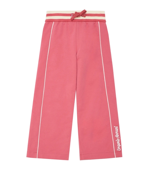 Logo embroidered elastic-waist pants