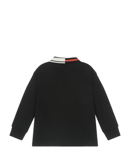 Logo embroidered long-sleeve polo shirt | Emporium