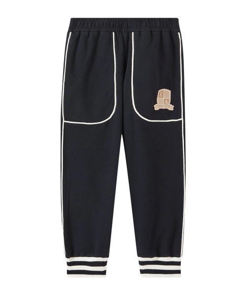 Jogging pants with logo patch