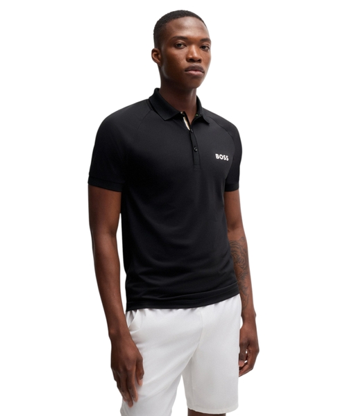 Поло из вафельной ткани BOSS x Matteo Berrettini