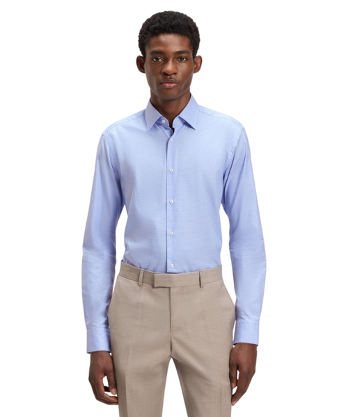 Regular-fit shirt stretch cotton