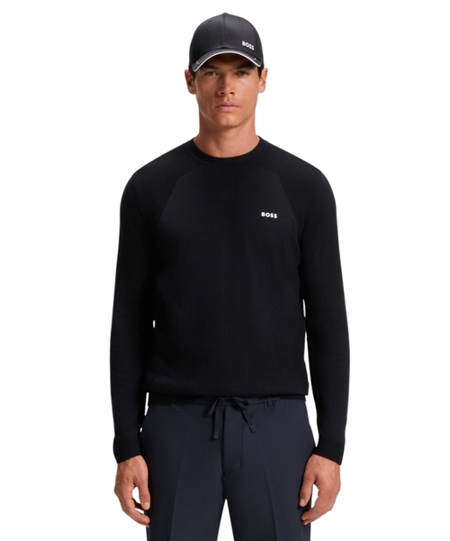 Cotton-blend regular-fit jumper with logo print