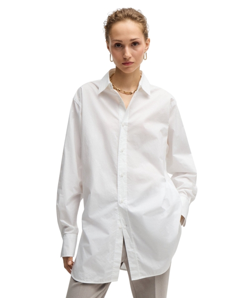 Regular-fit shirt in cotton with Double B monogram