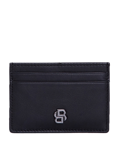 Double B monoqramlı dəri kartholder
