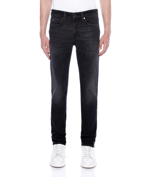 Logo detallı denim şalvar