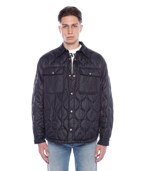 Embroidered quilted jacket best sale