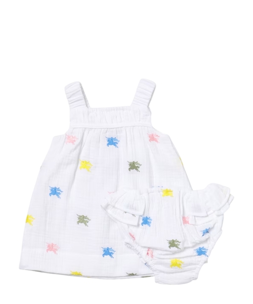 Комплект из платья и шорт с вышивкой логотипа