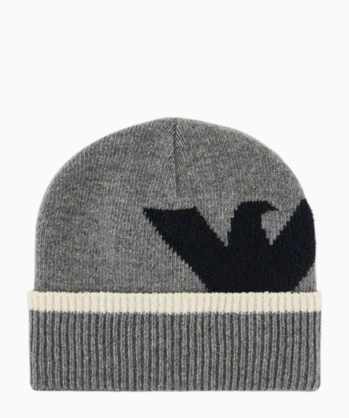 Wool-blend beanie hat