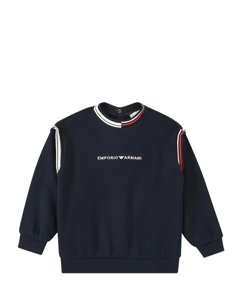 Logo-embroidery cotton sweatshirt