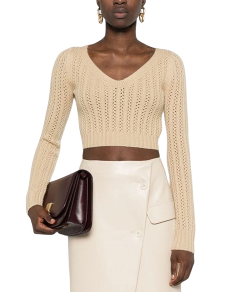 Пуловер с V-образным вырезом