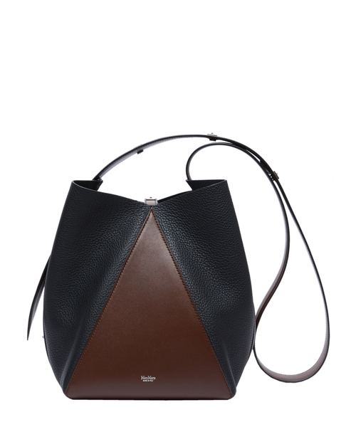 Leather bucket bag