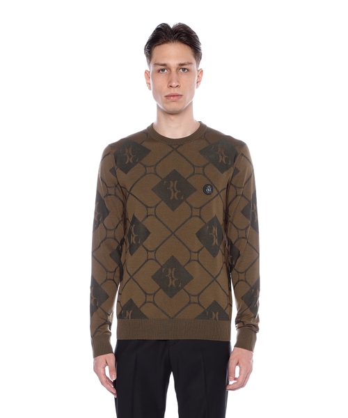 Jumper with logo patterns