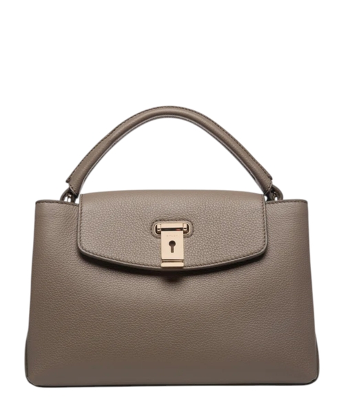 Сумка Lock Me из зернистой кожи с маленькой верхней ручкой