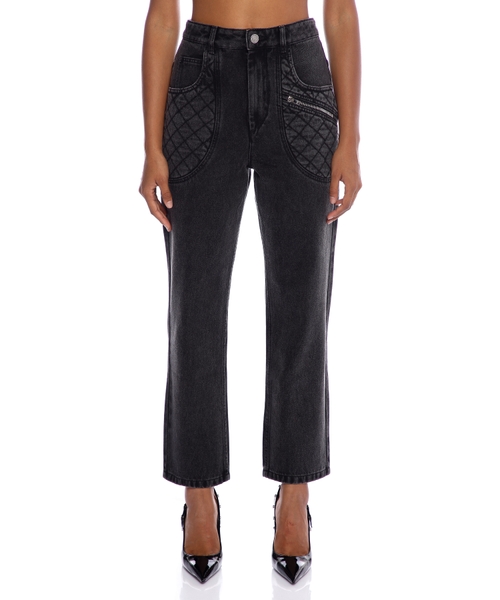 Cassandre sırıqlı denim şalvar