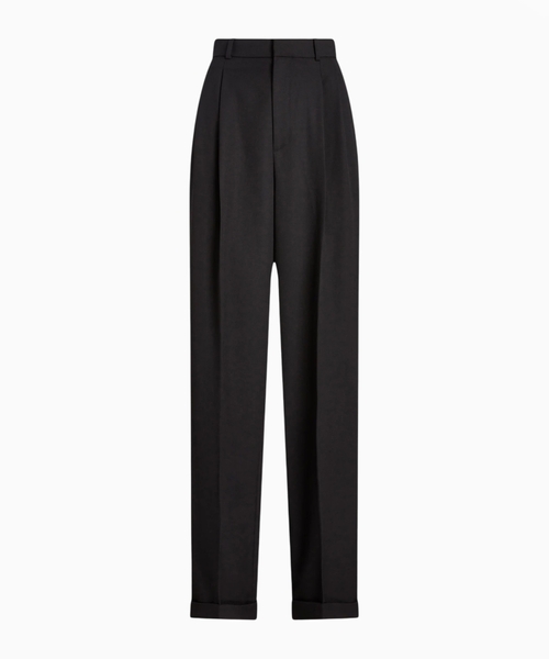 Wide-leg high-waist trousers